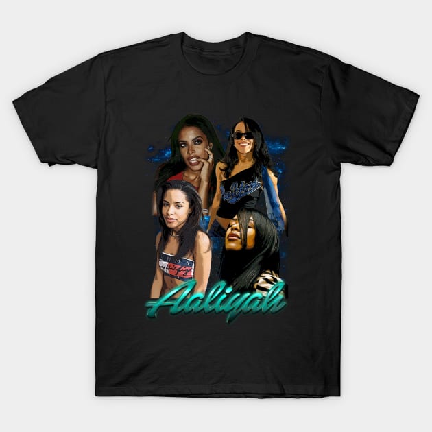 Heartbroken Harmony Aaliyahs Vintage R&B Couture Graphic Tee Series T-Shirt by RonaldEpperlyPrice